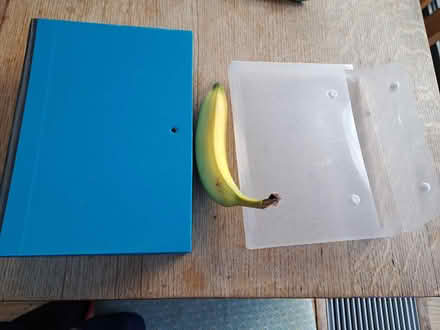 Photo of free A5 box files and rigid plastic pocket (Weston) #1