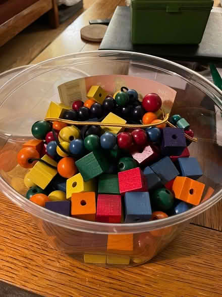 Photo of free tub 'o wood blocks and balls (Springfield, Delco) #1