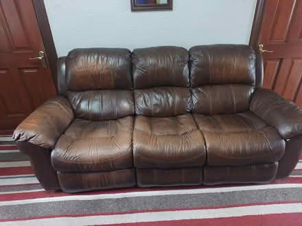 Photo of free Brown leather suite (BT15) #2