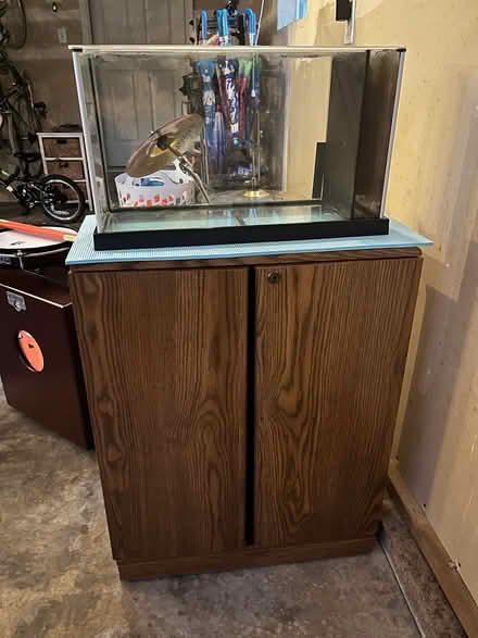 Photo of free fish tank w cabinet & equipment (SE Olympia) #1