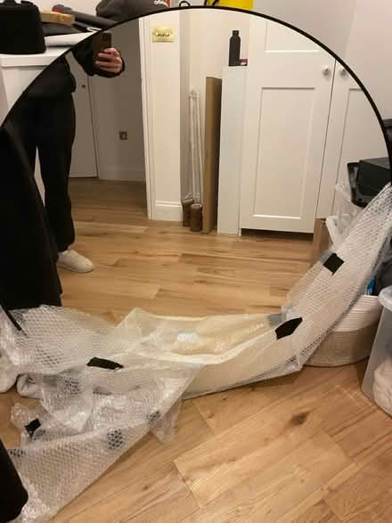 Photo of free Large round mirror (black) (Fulham SW6) #3