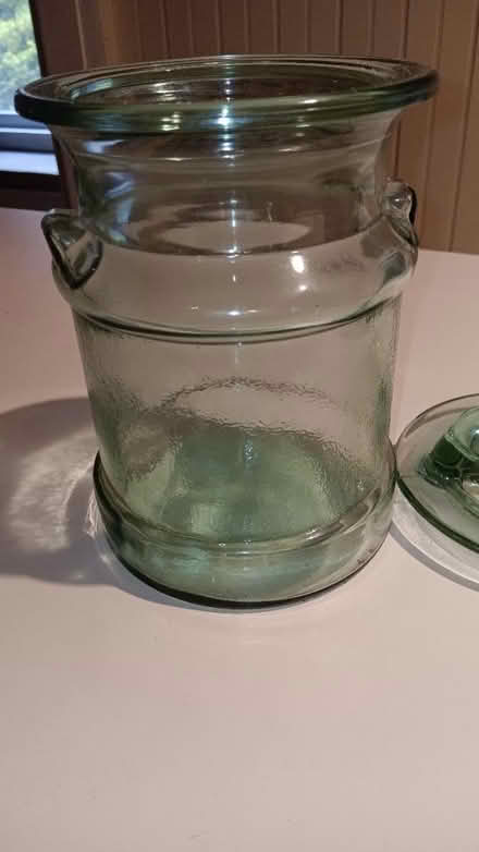 Photo of free Green glass canister (19095) #1