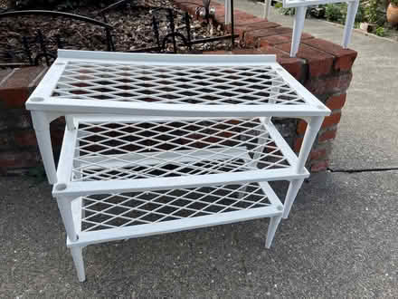 Photo of free Plastic stackable shelves used (7 Alvina Ave, San Rafael) #1