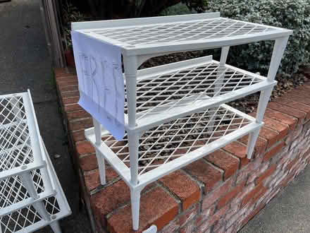 Photo of free Plastic stackable shelves used (7 Alvina Ave, San Rafael) #2