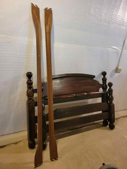 Photo of free Full size 4 post bed frame (Willis) #2