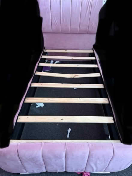 Photo of free Pink single bed frame (Bramley LS12) #1