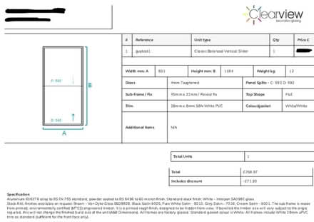 Photo of free Window (Clearview vertical slider) (New Bradwell MK13) #1