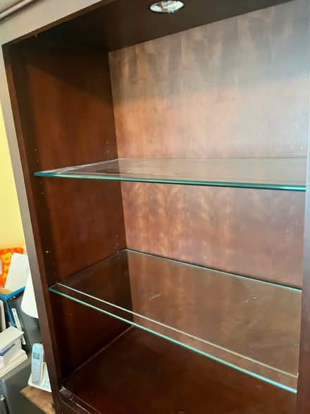Photo of free Dark wood Shelf/cabinet (FFX/Centreville near Costco) #2