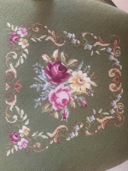 Photo of free 3 Dining Chairs with needlework (just south of Baltimore Pike) #2