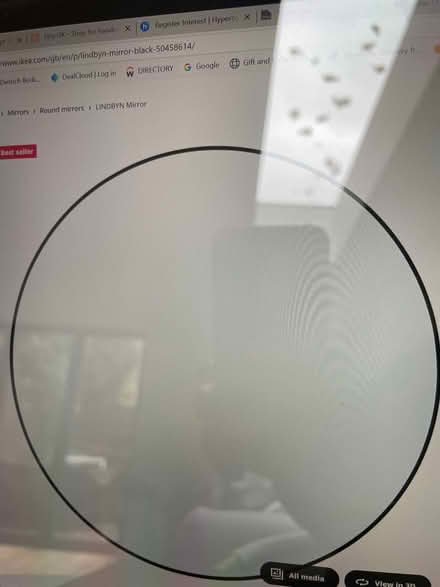 Photo of free Large round mirror (black) (Fulham SW6) #1