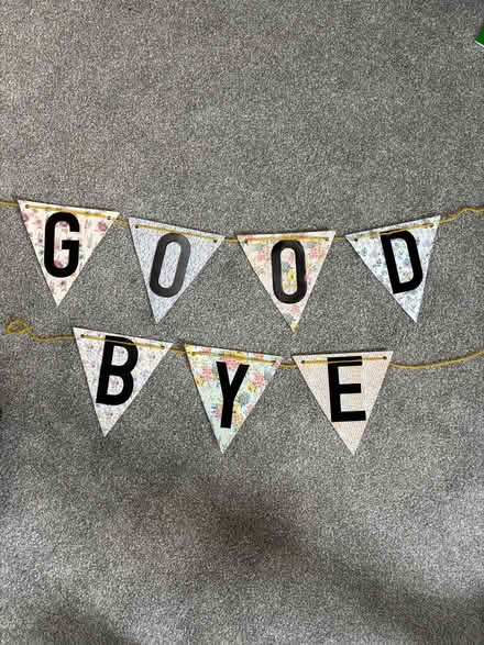 Photo of free Paper ‘good bye’ bunting (Cookridge LS16) #1