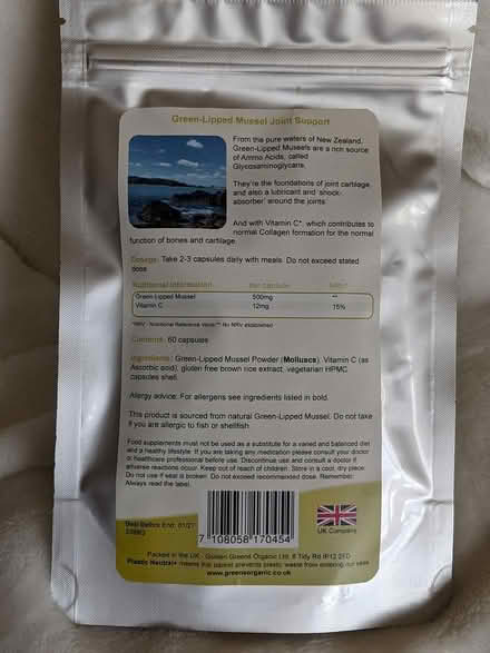 Photo of free Green lipped mussel joint support (Near Aston on Clun SY7) #2