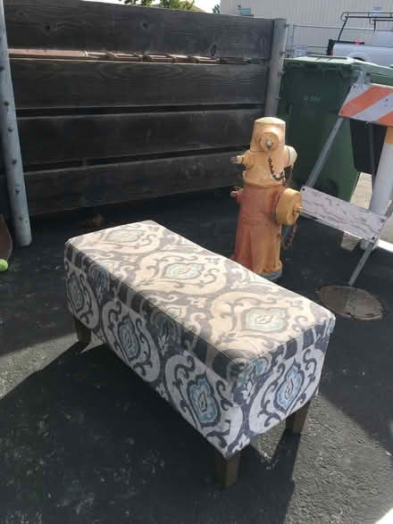 Photo of free Small upholstered stool (Central Larkspur) #1