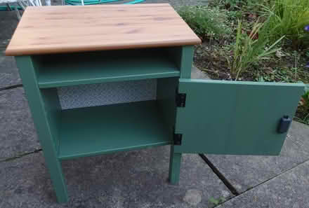 Photo of free Bedside Cabinet Green with Pine top (Central Crouch End N8) #4