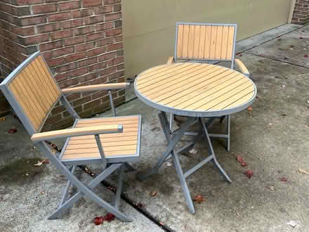 Photo of free Outdoor Bistro Table + 2 Chairs (Wexford close to I-79) #2