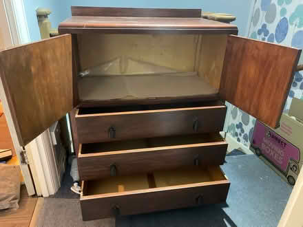 Photo of free Wooden chest of draws with doors (Wembley HA9) #2