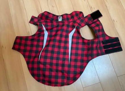 Photo of free Dog coat - red plaid (Hunt Club) #1