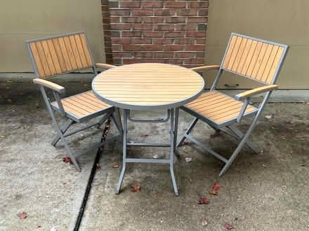 Photo of free Outdoor Bistro Table + 2 Chairs (Wexford close to I-79) #1