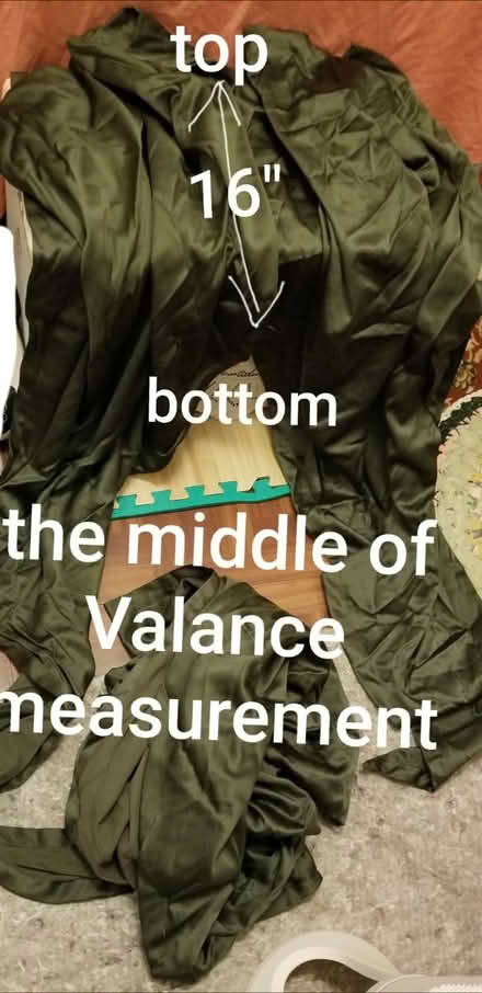 Photo of free 4 new panel Olive Green Valances (Fordham Rd Bronx.) #2