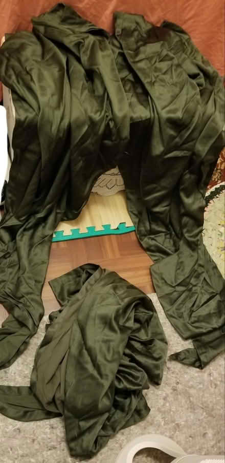Photo of free 4 new panel Olive Green Valances (Fordham Rd Bronx.) #1