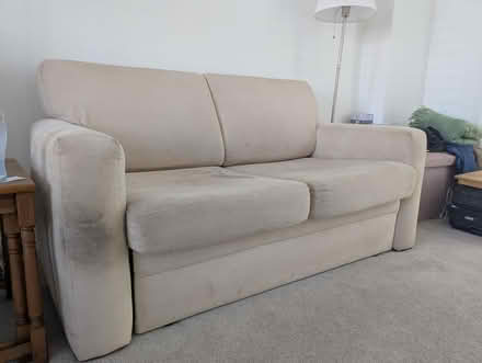 Photo of free Cream double sofa bed (New Arley) #2