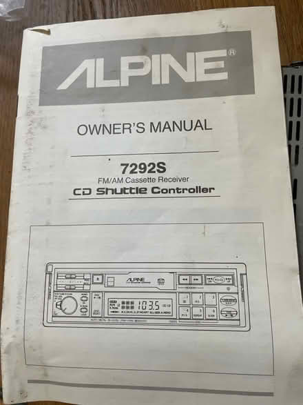 Photo of free Alpine car radio with manual (Washington Park) #2