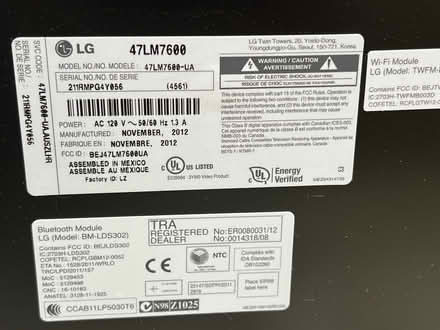 Photo of free 2012 LG 47” LED TV (working) (Wexford close to I-79) #3