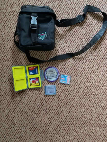 Photo of free Small camera bag and compactflash cards. (Bowerham LA1) #1