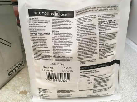 Photo of free Bal Micromax Eco Grout White (Probus) #3