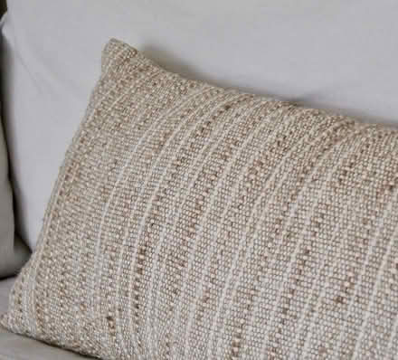 Photo of free 2 small beige/brown textured cushions (Henley-on-Thames RG9) #1