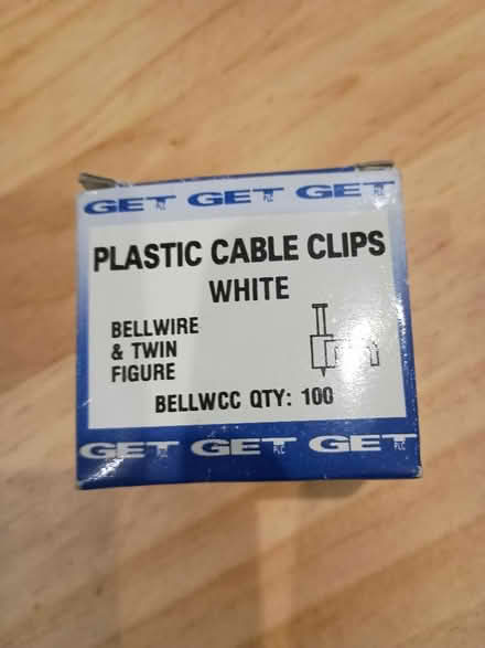 Photo of free Box of plastic cable clips (GU51) #1