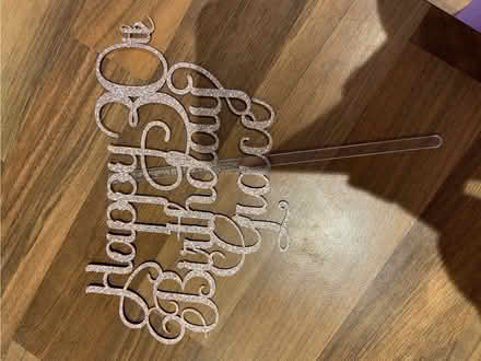 Photo of free Happy 30th Birthday Grace Cake Topper (Ash Bank ST9) #1