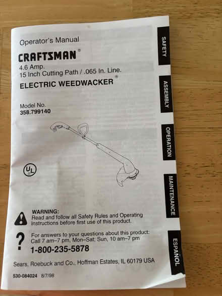 Photo of free Electric weedwhacker (near De Anza College) #2