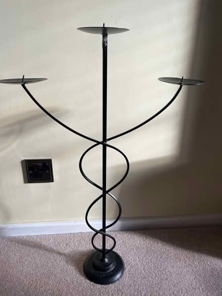 Photo of free Black three candle floor stand (Bramhall SK7) #1