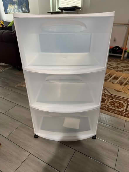 Photo of free Plastic 3-drawer shelving unit (Hillandale) #1