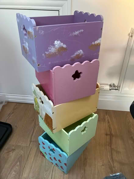 Photo of free Kids Wooden storage boxes (Twickenham Green) #2