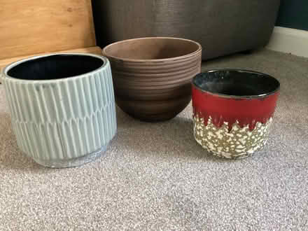 Photo of free 3 big indoor plant pots (Hurdsfield SK11) #1