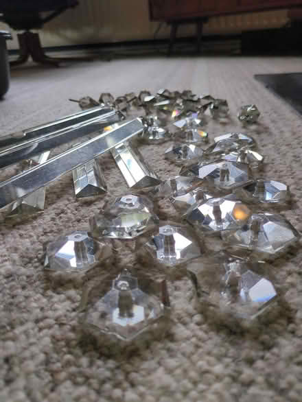 Photo of free Crystals from chandelier, chipped (Roffey) #3