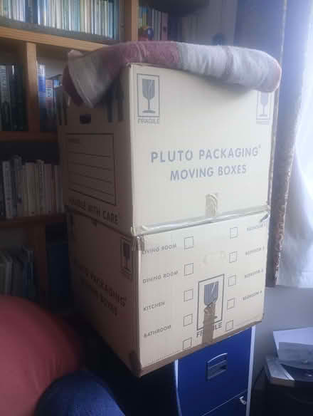 Photo of free 2 x large sturdy cardboard packing boxes (Dursley GL11) #1