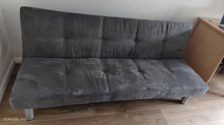 Photo of free Grey colour Velvet Futon (Sawston CB22) #1