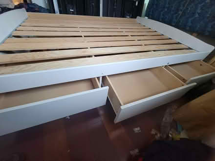 Photo of free Queen-size bed base with drawers (Morgan Hill) #1