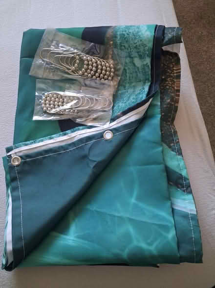 Photo of free Shower curtain , green (Astwood Bank, Cookhill) #1