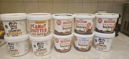 Photo of free 10 empty 1kg peanut butter tubs (Hope-under-Dinmore HR6) #1