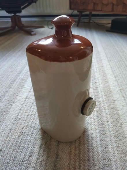 Photo of free Old bed warmer, ? stoneware (Roffey) #3