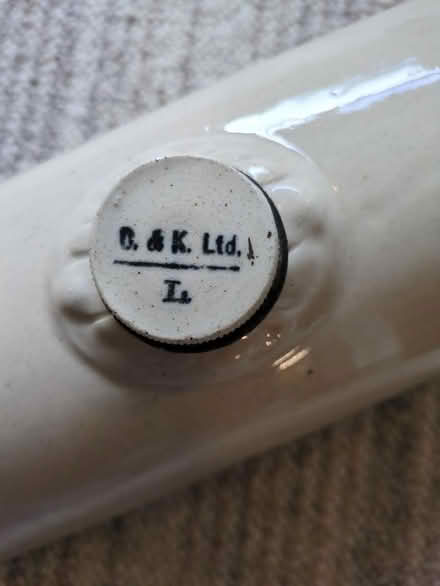 Photo of free Old bed warmer, ? stoneware (Roffey) #2