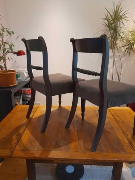 Photo of free 2 antique mahogany dining chairs (Dun Laoghaire A96) #2