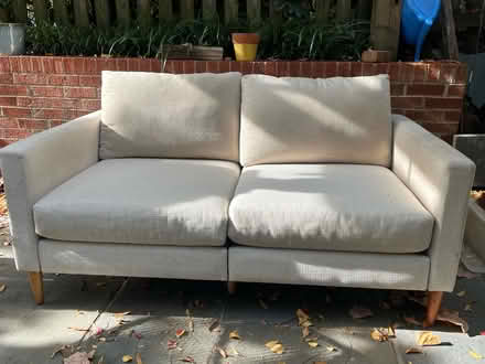 Photo of free Comfy, Cute, Off-White Sofa (Palisades DC.) #1