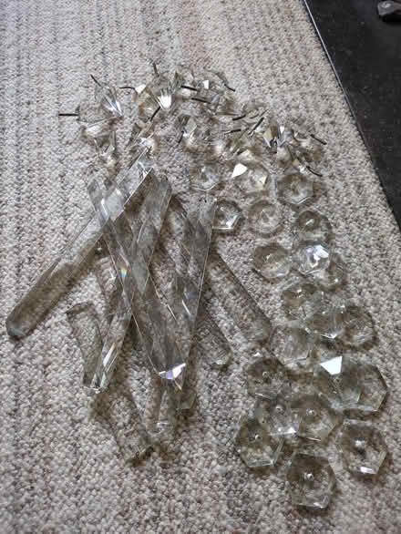 Photo of free Crystals from chandelier, chipped (Roffey) #1