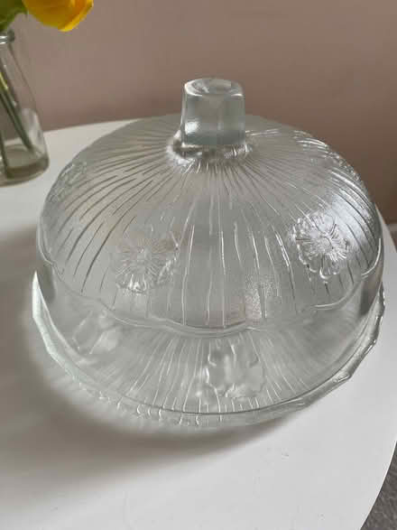 Photo of free Glass cake stand/plate with lid. (Barrow upon Soar LE12) #2