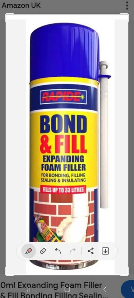 Photo of Expand. foam, silicone. Sealant (Upper oldfield park) #2